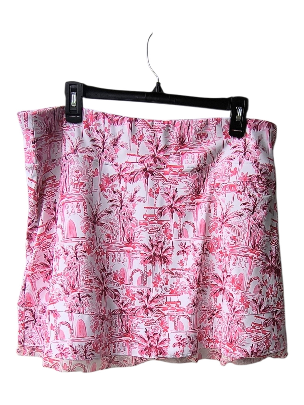 Stella Parker Pink Tropical-Print Women’s Dry Fit Golf Tennis Skort XL - Picture 2 of 11